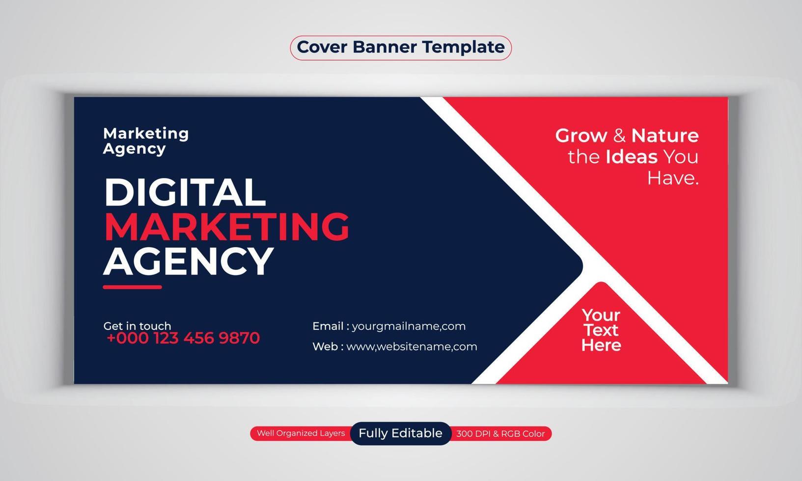 digitale Marketingagentur Business Banner Design moderne Layout-Vektorvorlage vektor