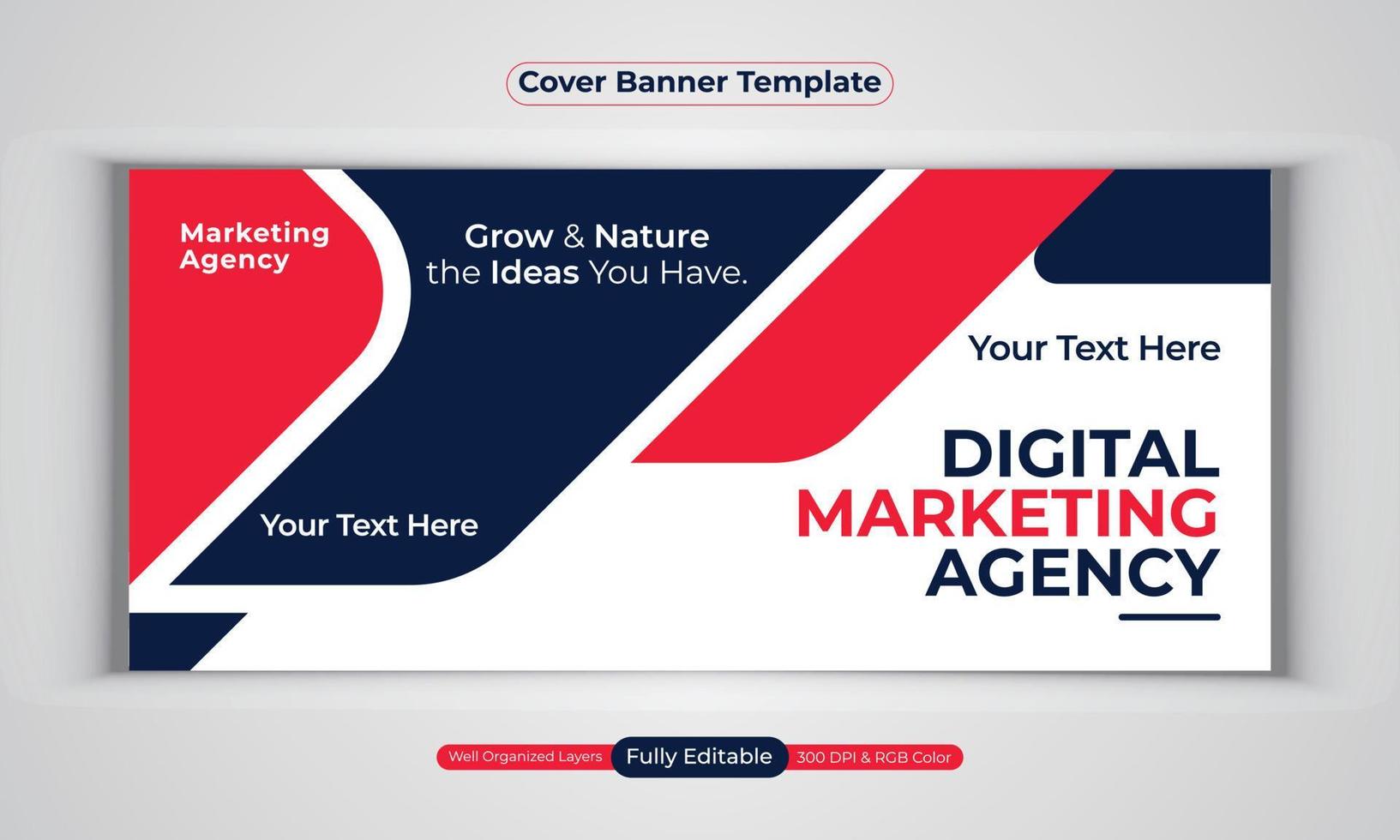 digitale Marketingagentur Business Banner Design moderne Layout-Vektorvorlage vektor