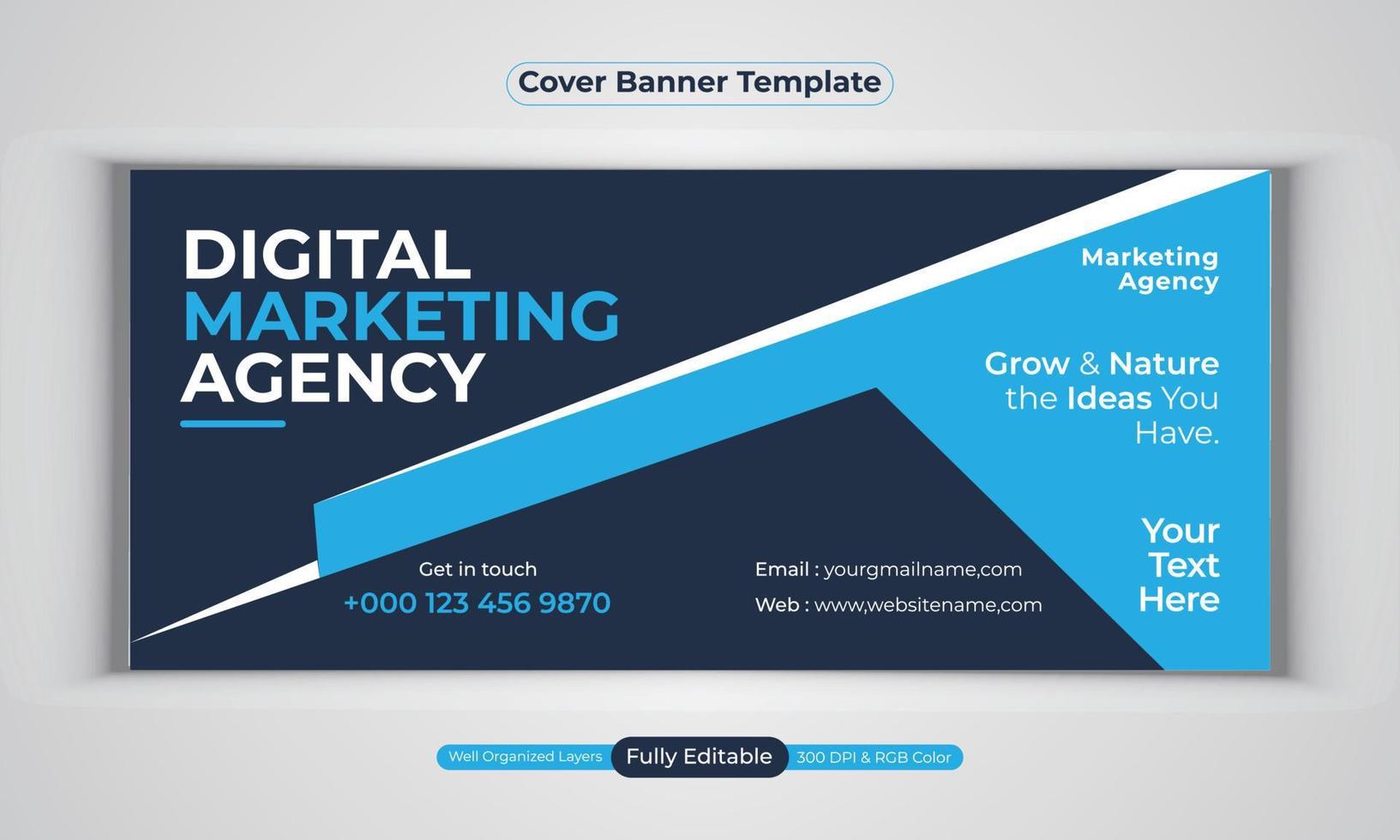 digitale Marketingagentur Business Banner Design moderne Layout-Vektorvorlage vektor