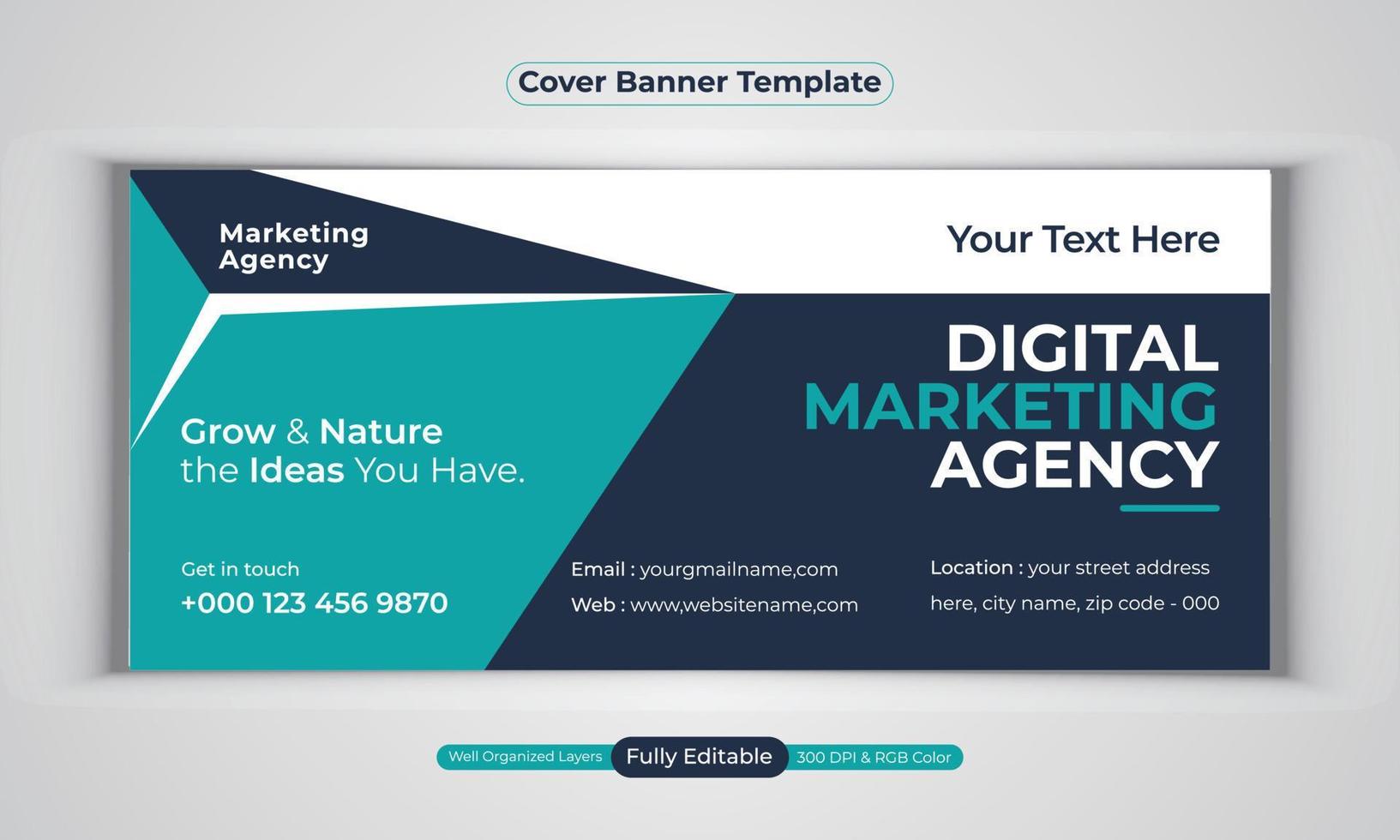 digitale Marketingagentur Business Banner Design moderne Layout-Vektorvorlage vektor