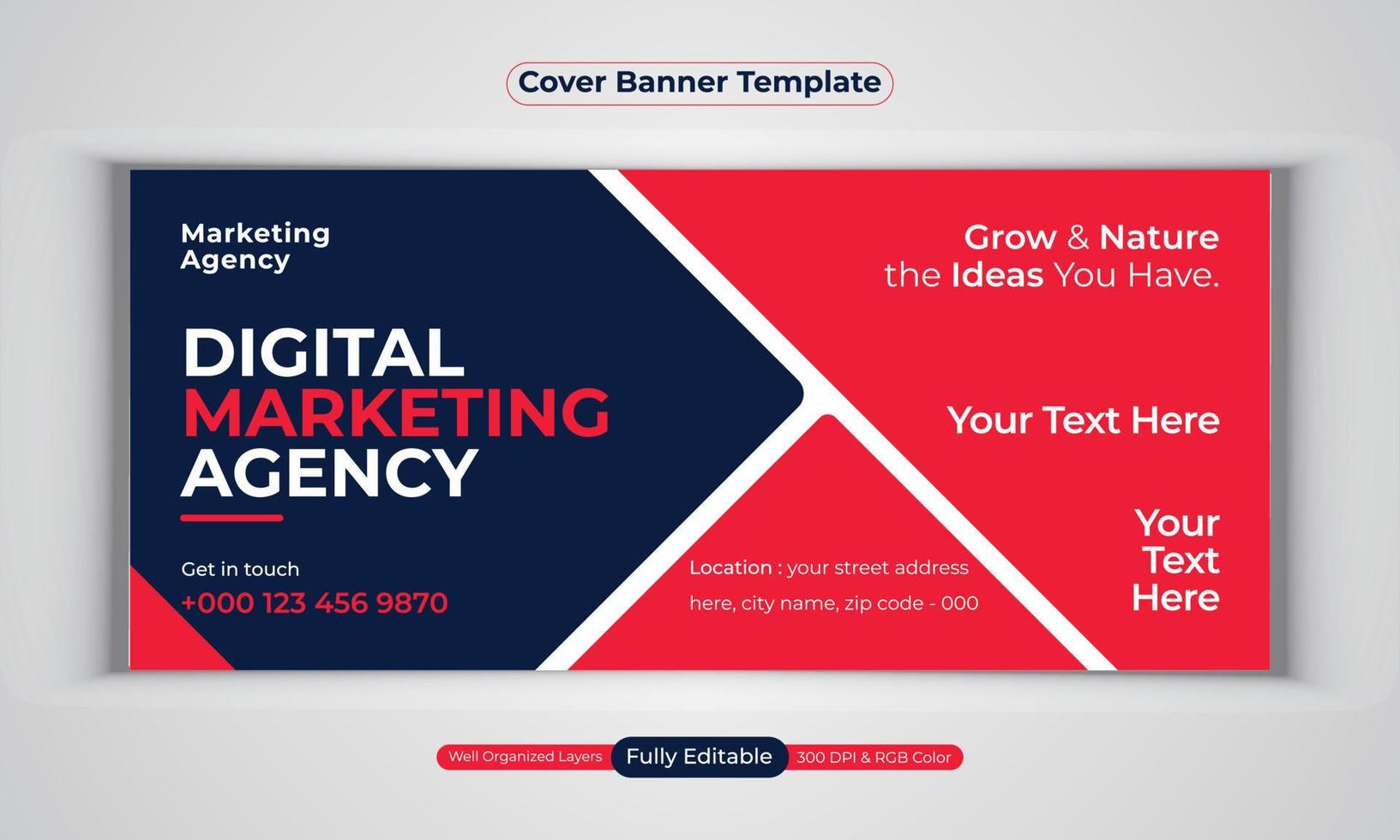 digitale Marketingagentur Business Banner Design moderne Layout-Vektorvorlage vektor