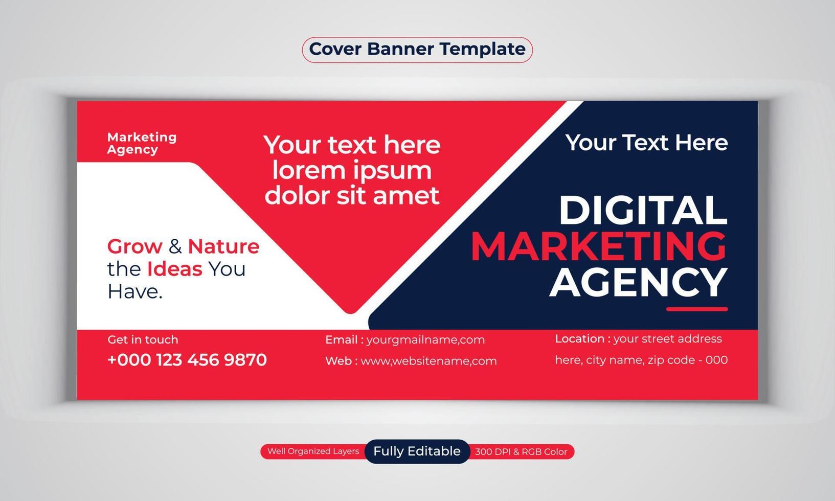 digitale Marketingagentur Business Banner Design moderne Layout-Vektorvorlage vektor