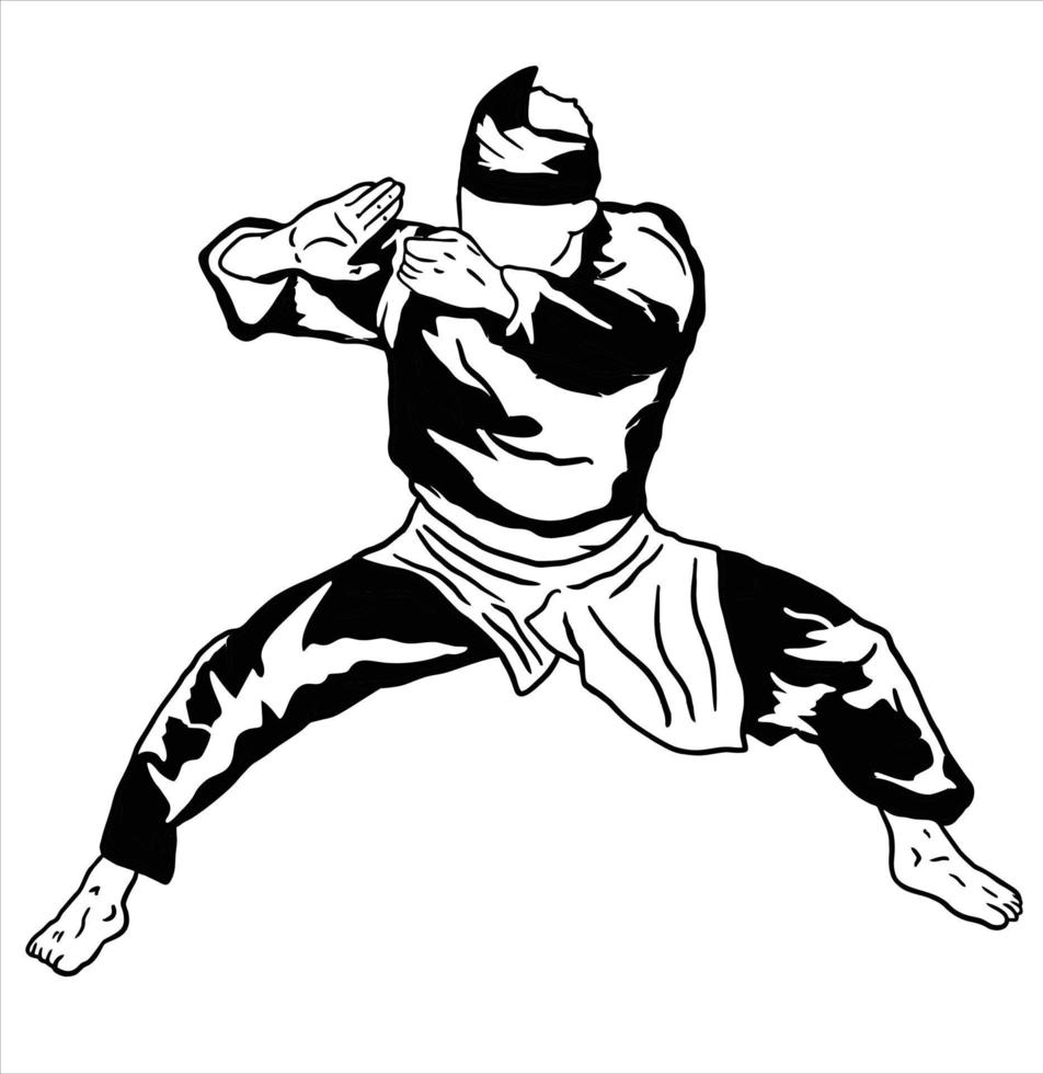 pencak silat karate logo vektorillustration vektor