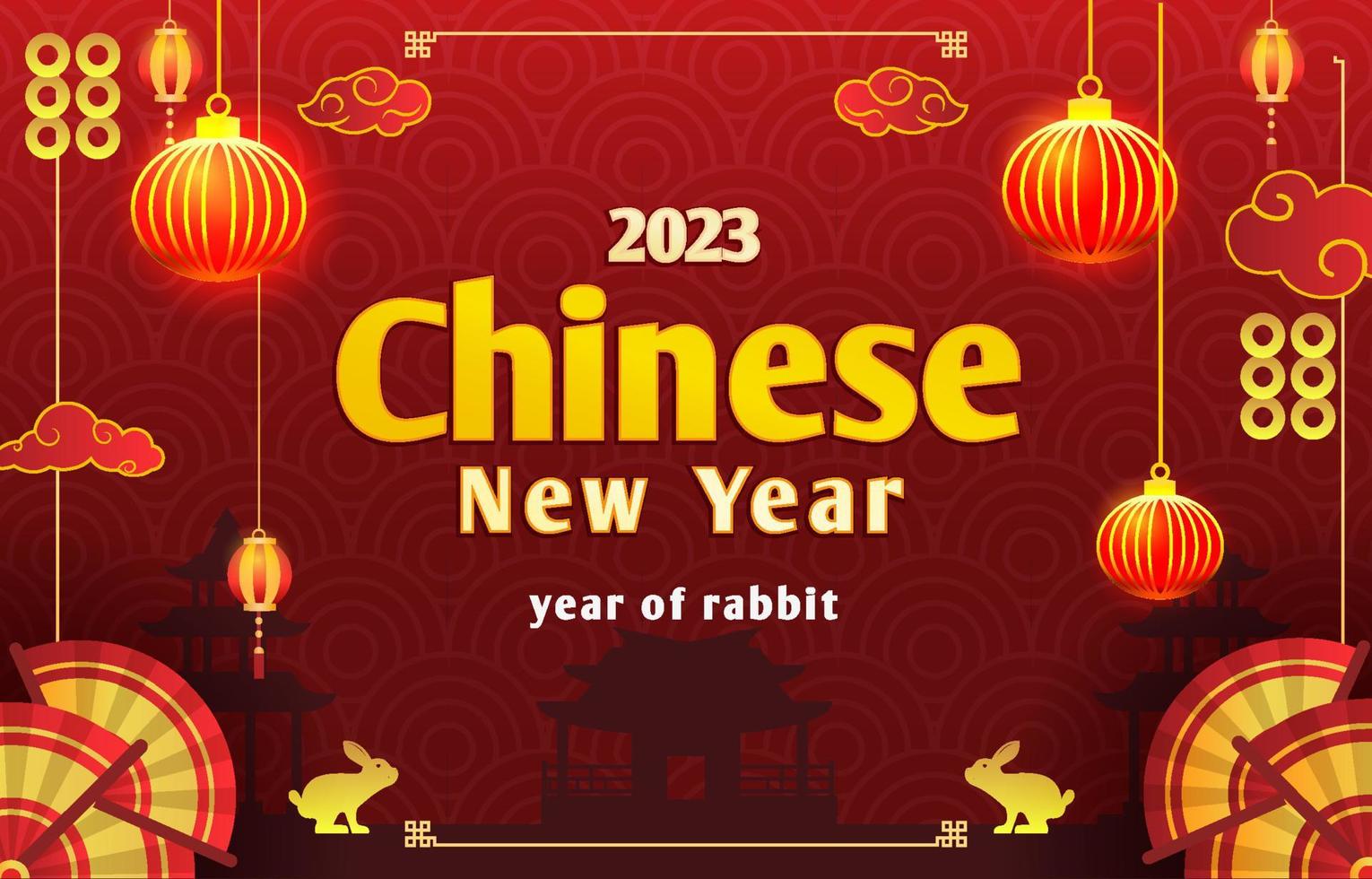 kinesiskt nyår bakgrund vektor