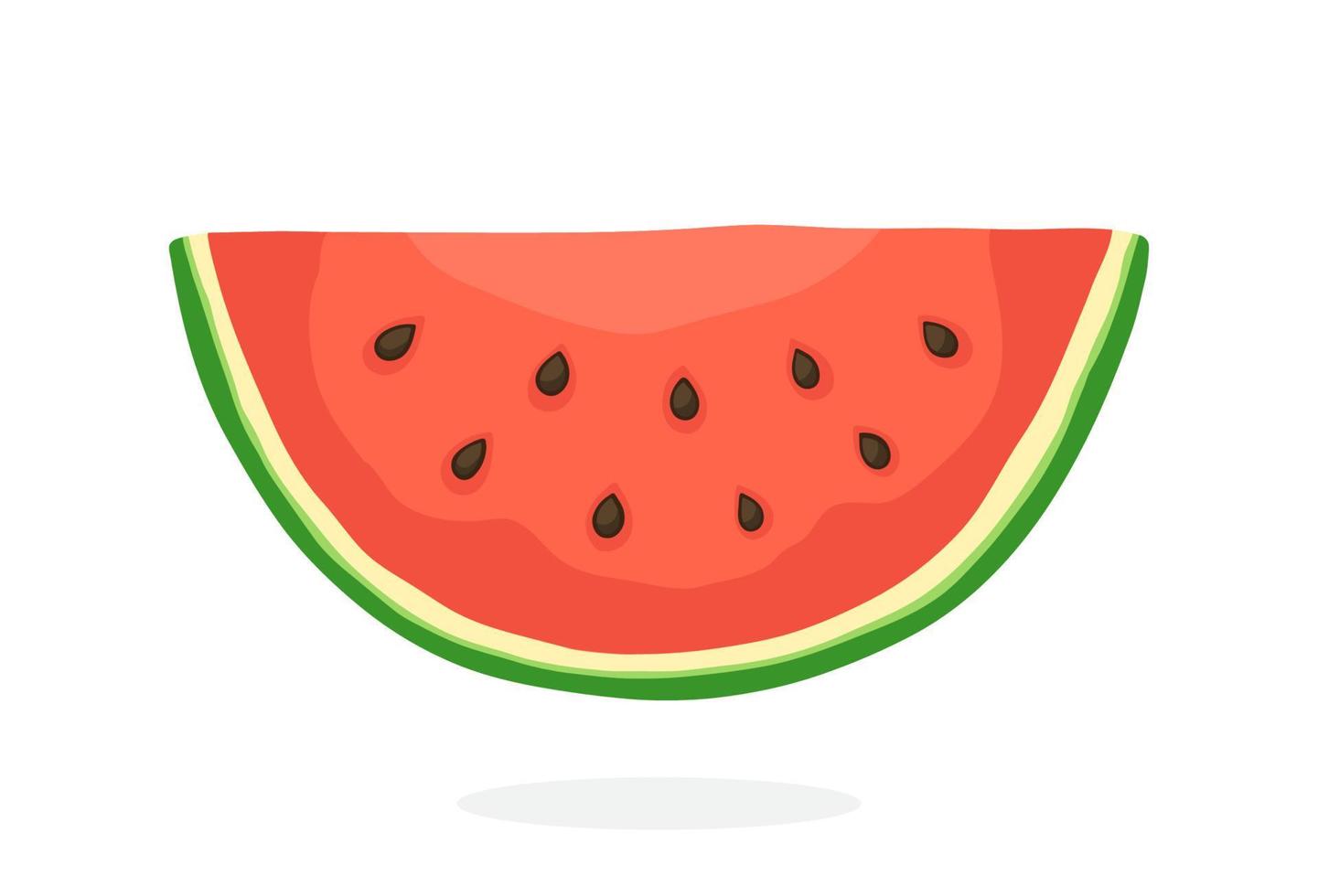 vattenmelon skiva platt illustration vektor