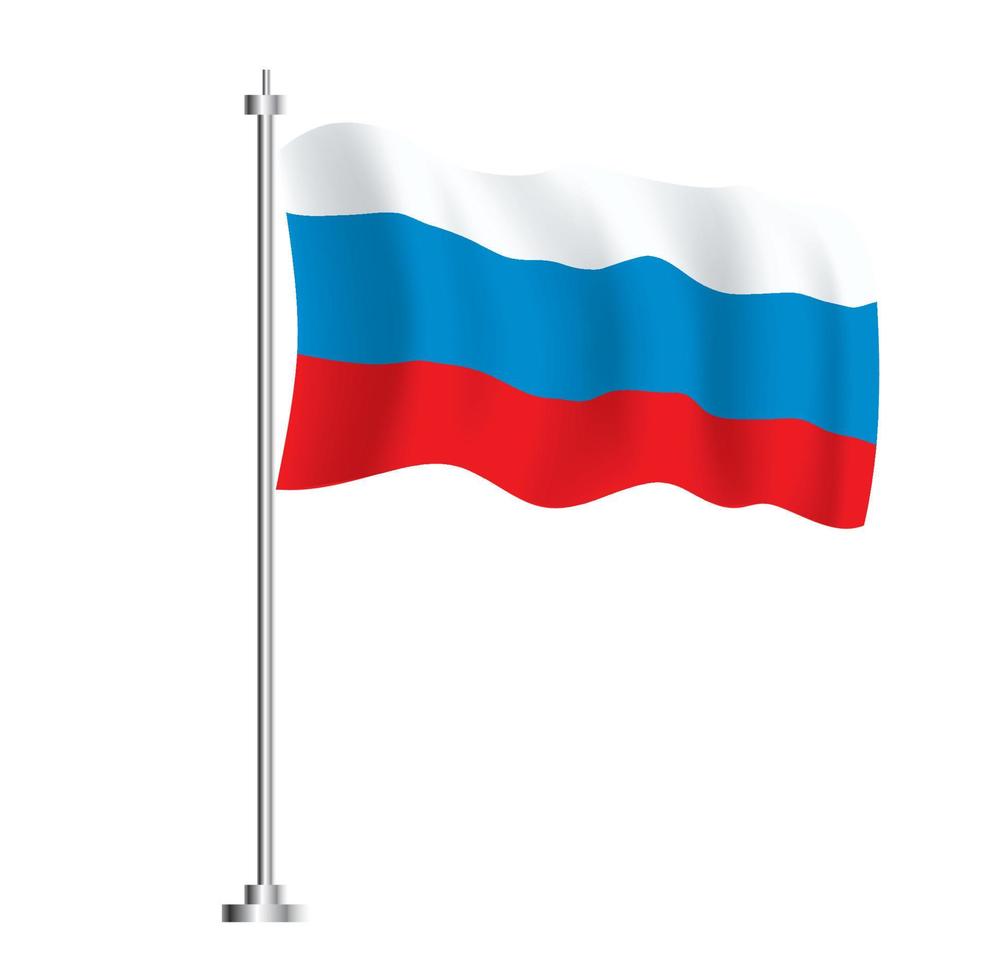Russland-Flagge. isolierte wellenflagge des russischen landes. vektor
