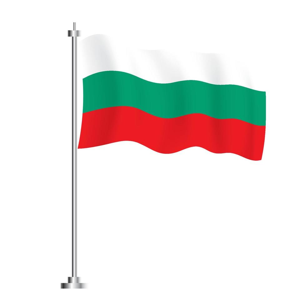 bulgarian flagga. isolerat Vinka flagga av bulgarien Land. oberoende dag. vektor