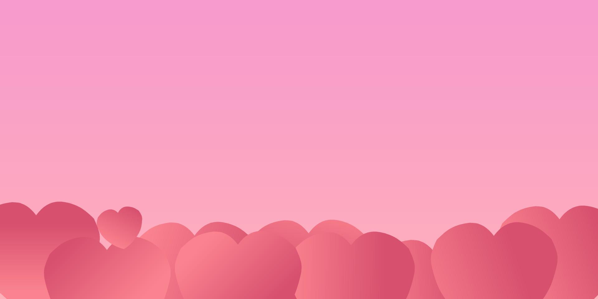 Valentinstag-Design. kreative illustration romantischer hintergrund, platz für text. liebeskonzept für glücklichen muttertag, valentinstag, geburtstag, frauentag usw vektor