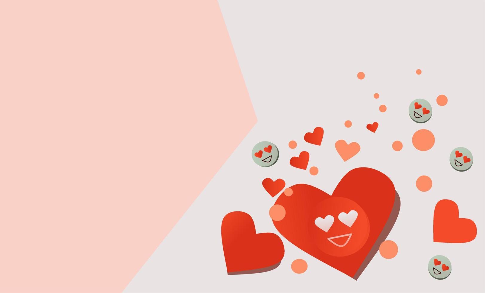 Valentinstag-Design. kreative illustration romantischer hintergrund, platz für text. liebeskonzept für den glücklichen muttertag, valentinstag, geburtstagstag, frauentag. vektor