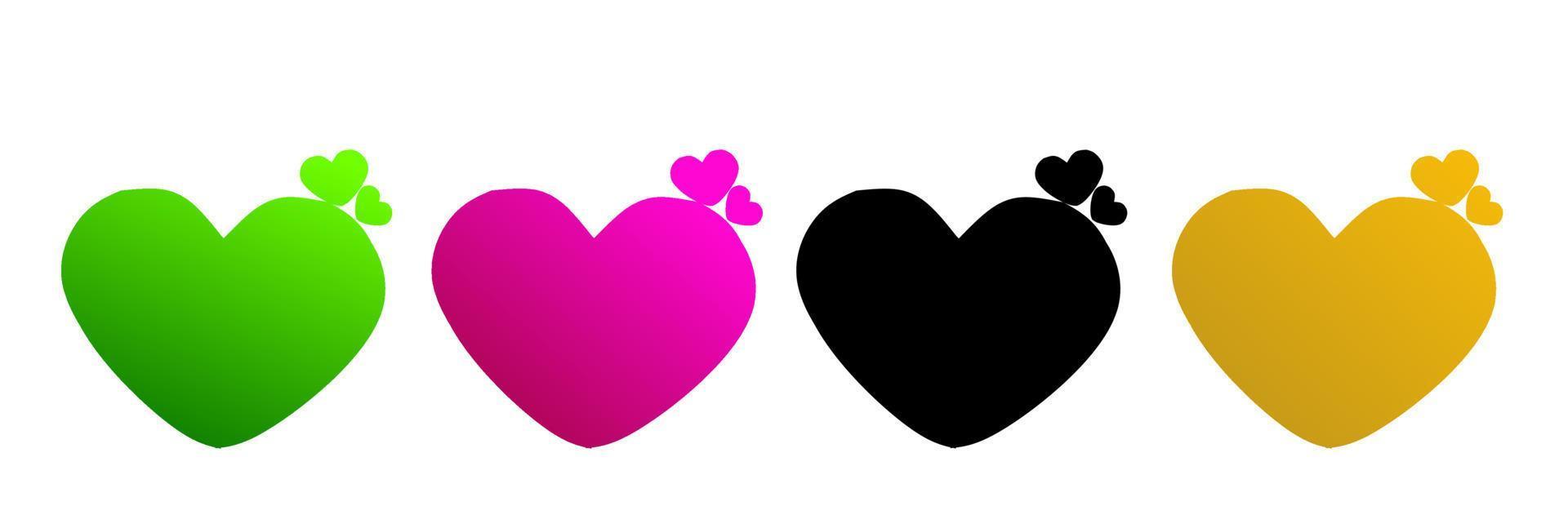 Liebe Herz Symbol Vektor. valentinstag romantische liebessymbolsammlung. Liebeskonzept. gestaltungselement für den valentinstag. vektor