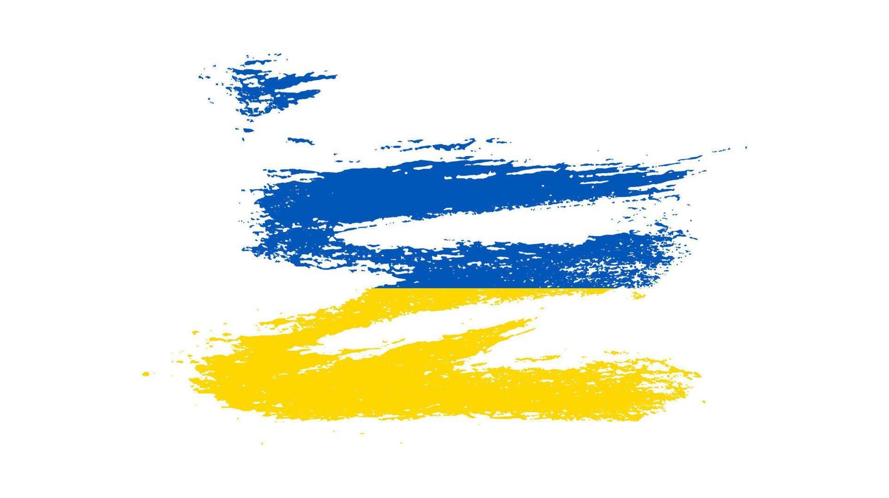 ukrainische Nationalflagge im Grunge-Stil vektor