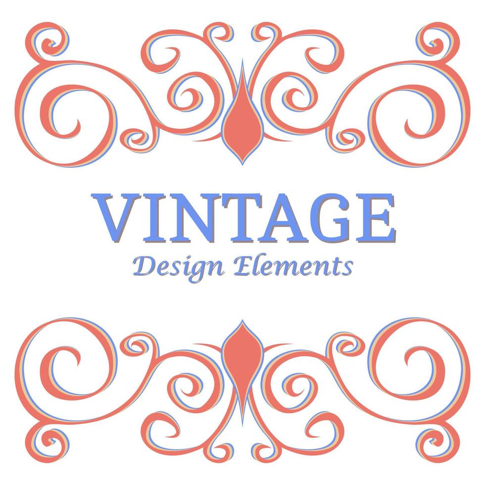 calligraphic design element och sida dekoration. röd årgång blommig element för design på en vit bakgrund. vektor dekorativ design element.