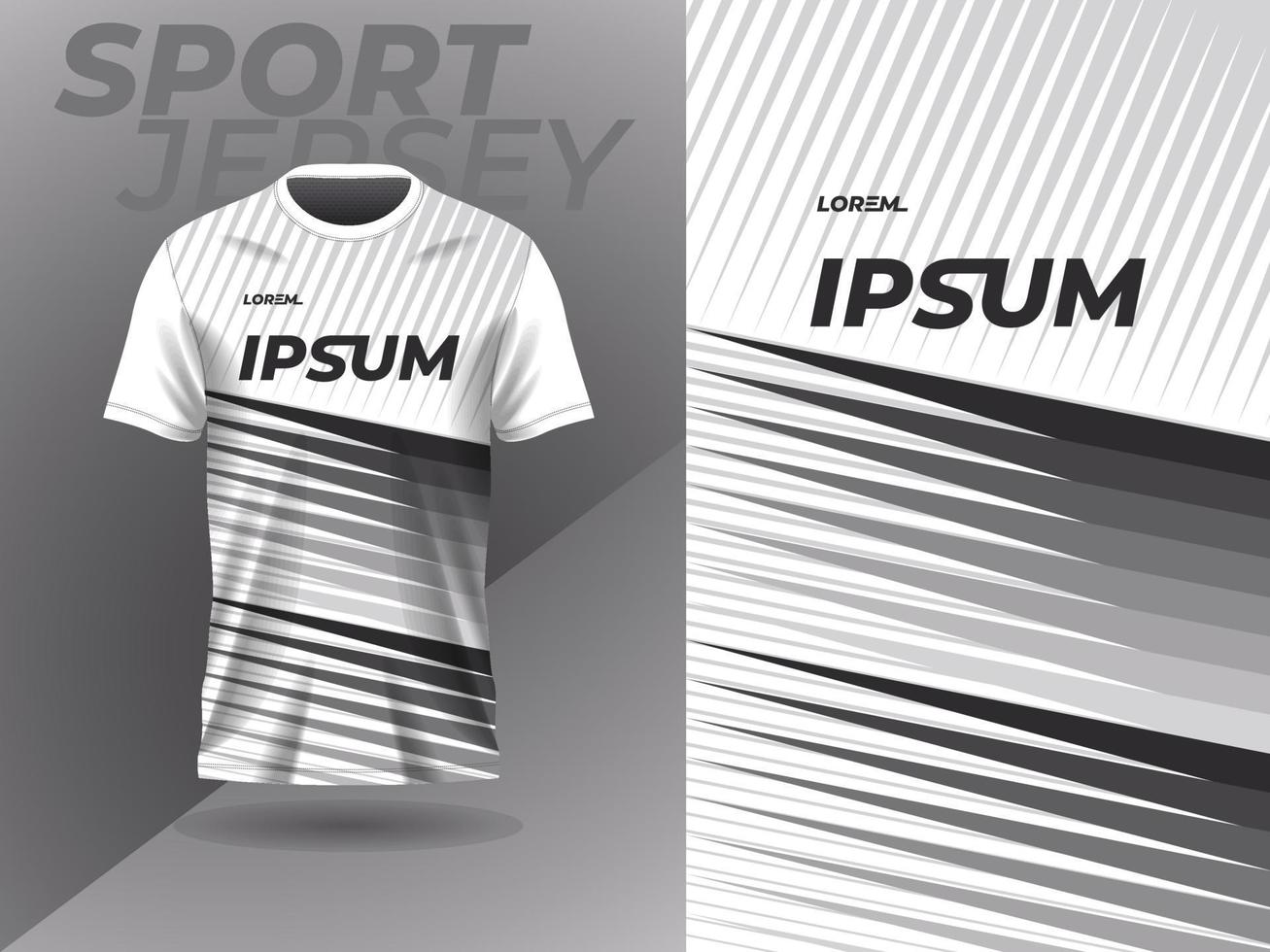 schwarz-weißes abstraktes T-Shirt Sport-Jersey-Design für Fußball-Fußball-Rennspiele Motocross-Radfahren Laufen vektor