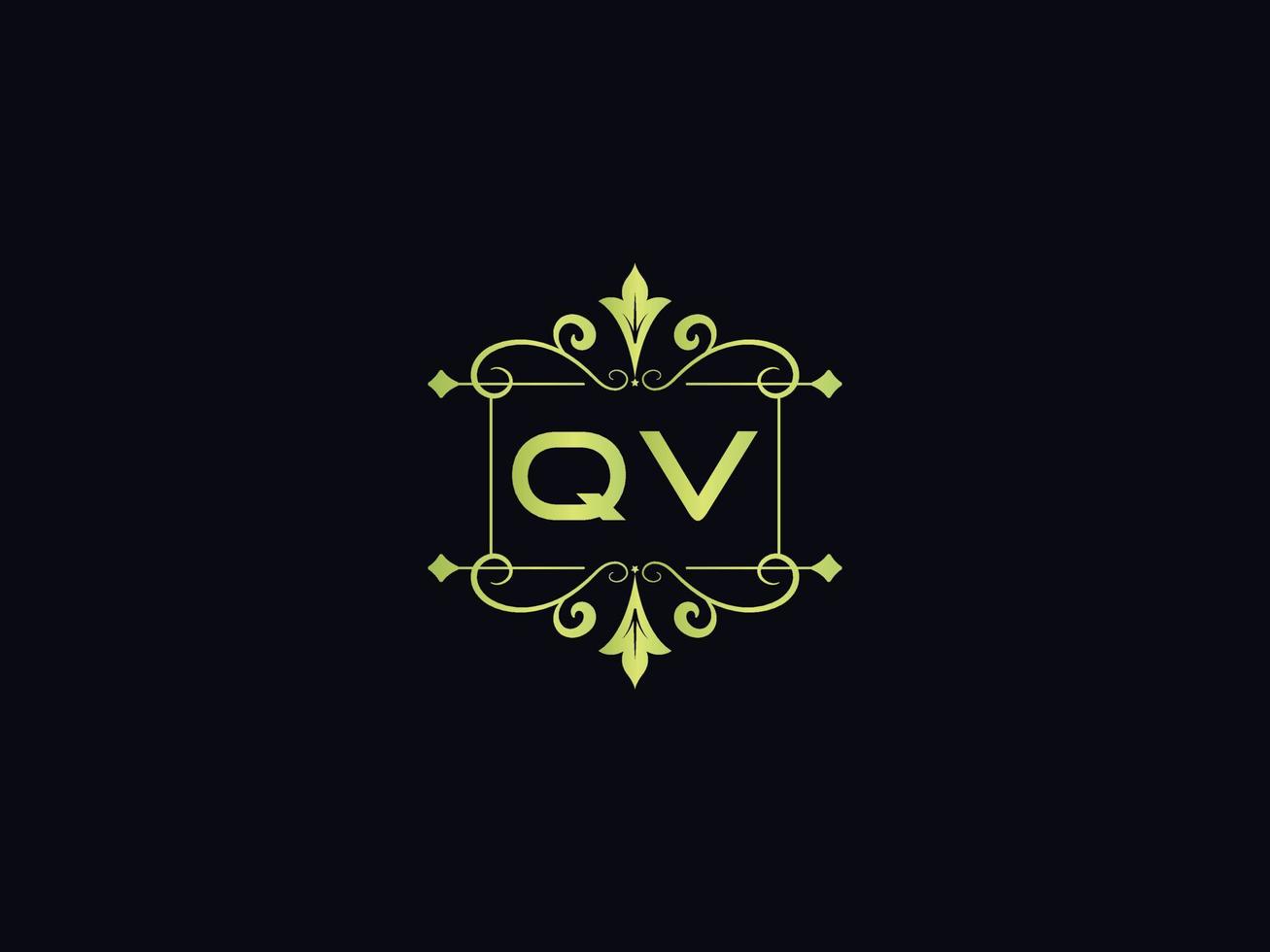 modern qv logotyp ikon, skön qv lyx brev logotyp vektor