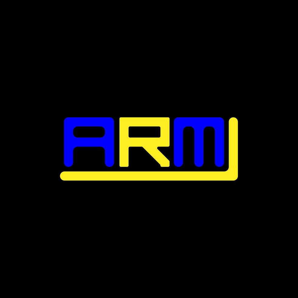 Arm-Buchstaben-Logo kreatives Design mit Vektorgrafik, Arm-einfaches und modernes Logo. vektor