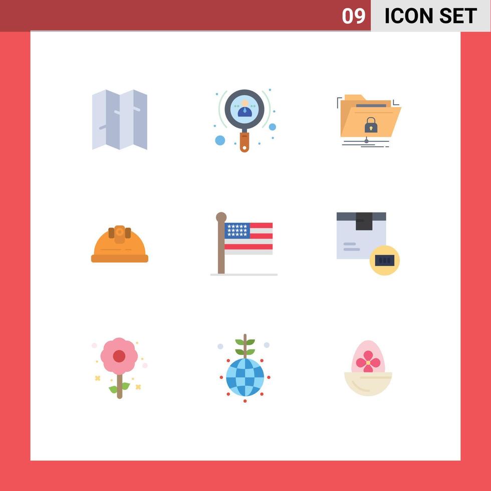 9 kreativ ikoner modern tecken och symboler av stater konstruktion filer byggnad hjälm redigerbar vektor design element