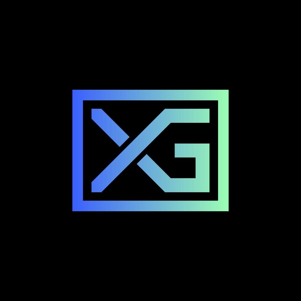 xg eller gx vibrerande Färg modern logotyp design mall vektor