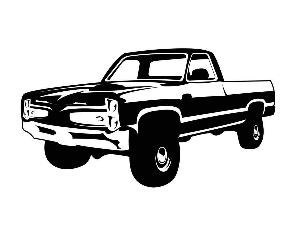 1950 Chevy Truck Logo isoliert auf weißem Hintergrund Seitenansicht. am besten für abzeichen, emblem, symbol. Vektorgrafik verfügbar in eps 10. vektor