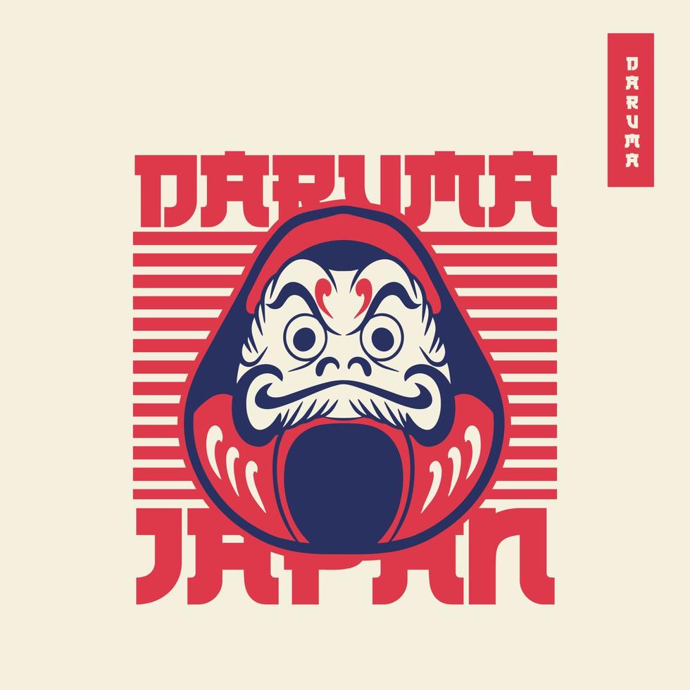 japan symbol daruma docka vektor illustration