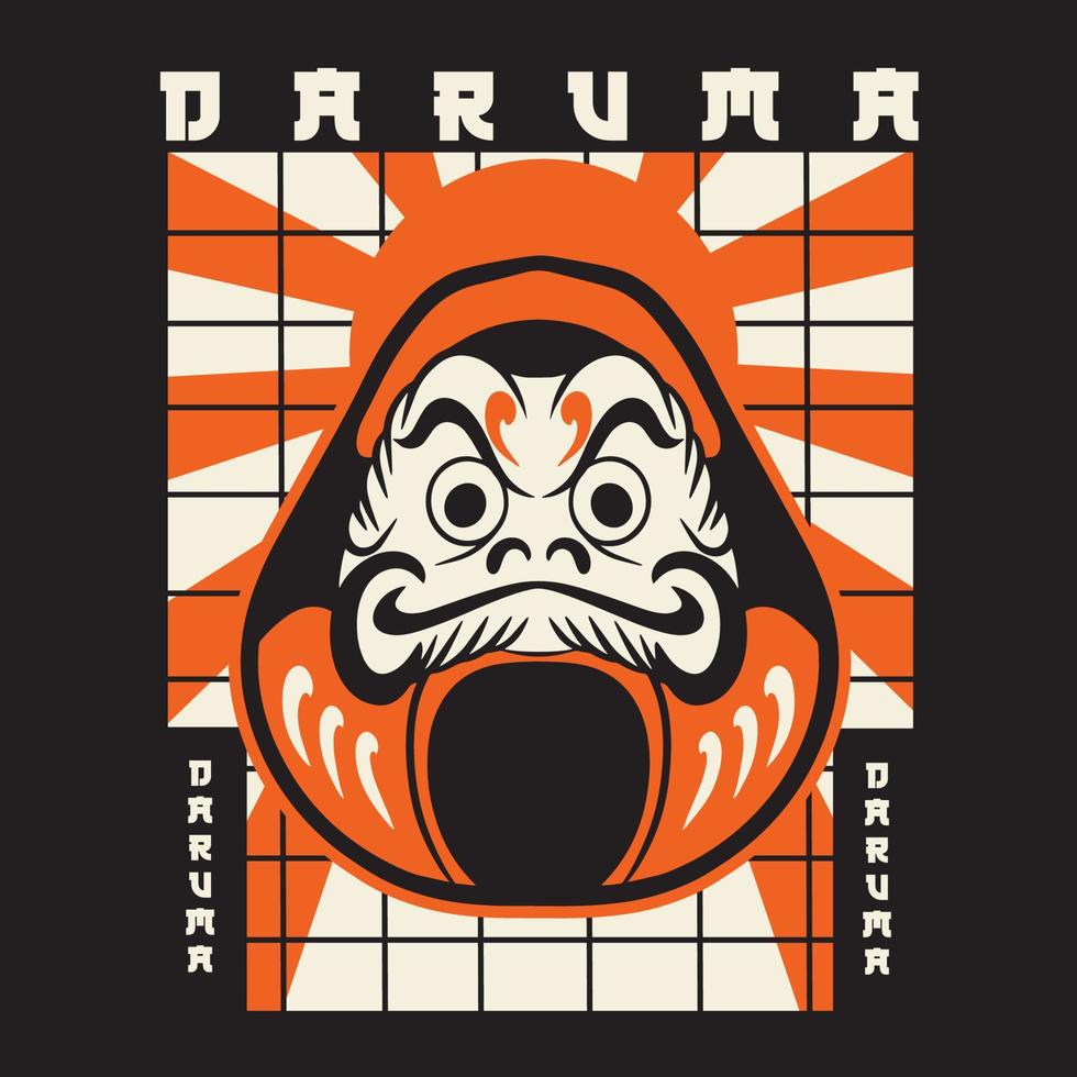 japan symbol daruma puppe vektorillustration vektor