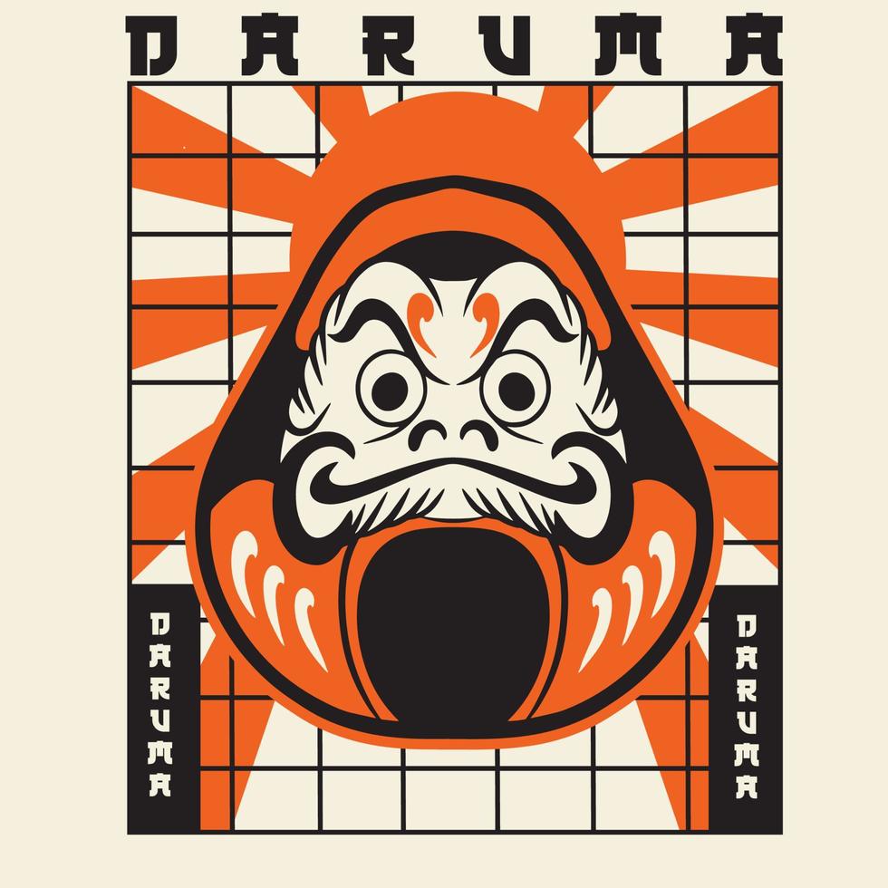 japan symbol daruma puppe vektorillustration vektor