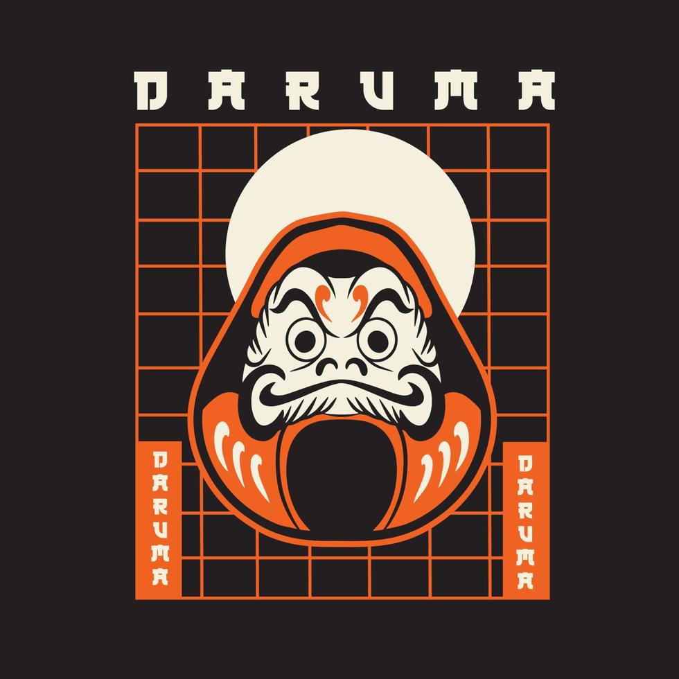 japan symbol daruma docka vektor illustration