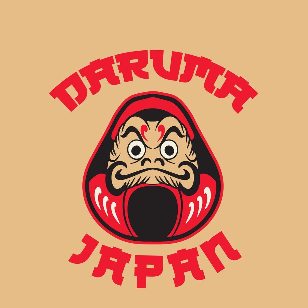 japan symbol daruma docka vektor illustration