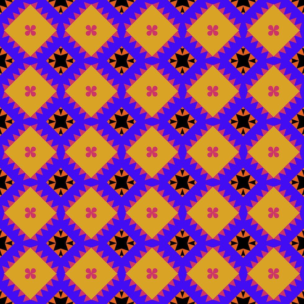 lila och gul sömlös geometrisk etnisk mönster vektor