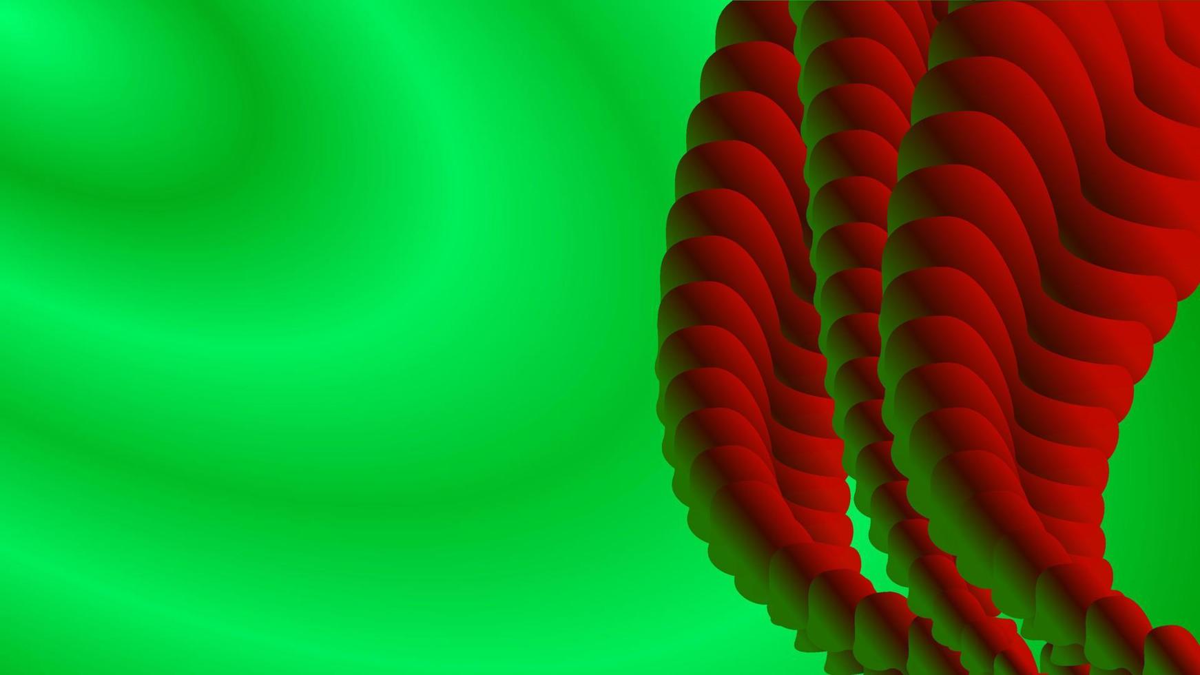 grüner und roter Farbverlauf abstrakter Hintergrund mit Flüssigkeit. einfaches, minimales und farbkonzept. Wird für Hintergrund, Hintergrundbild, Banner, Kopierbereich oder Homepage verwendet vektor