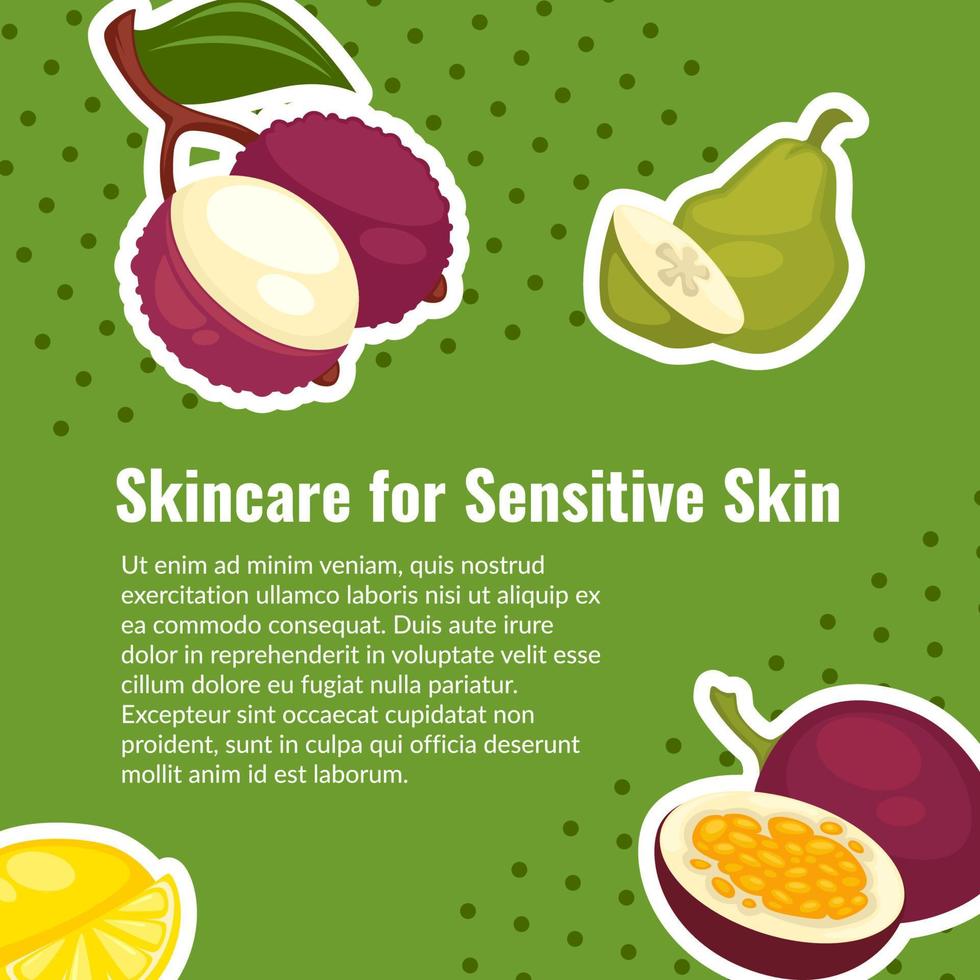 hudvård för känslig hud, organisk och naturlig vektor