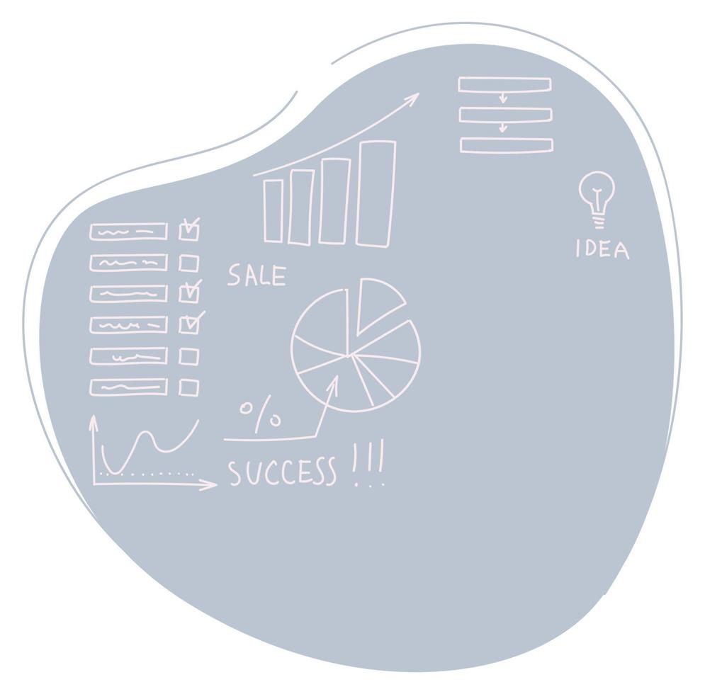 Diagramme und Diagramme, Formeln und Lösungsvektor vektor