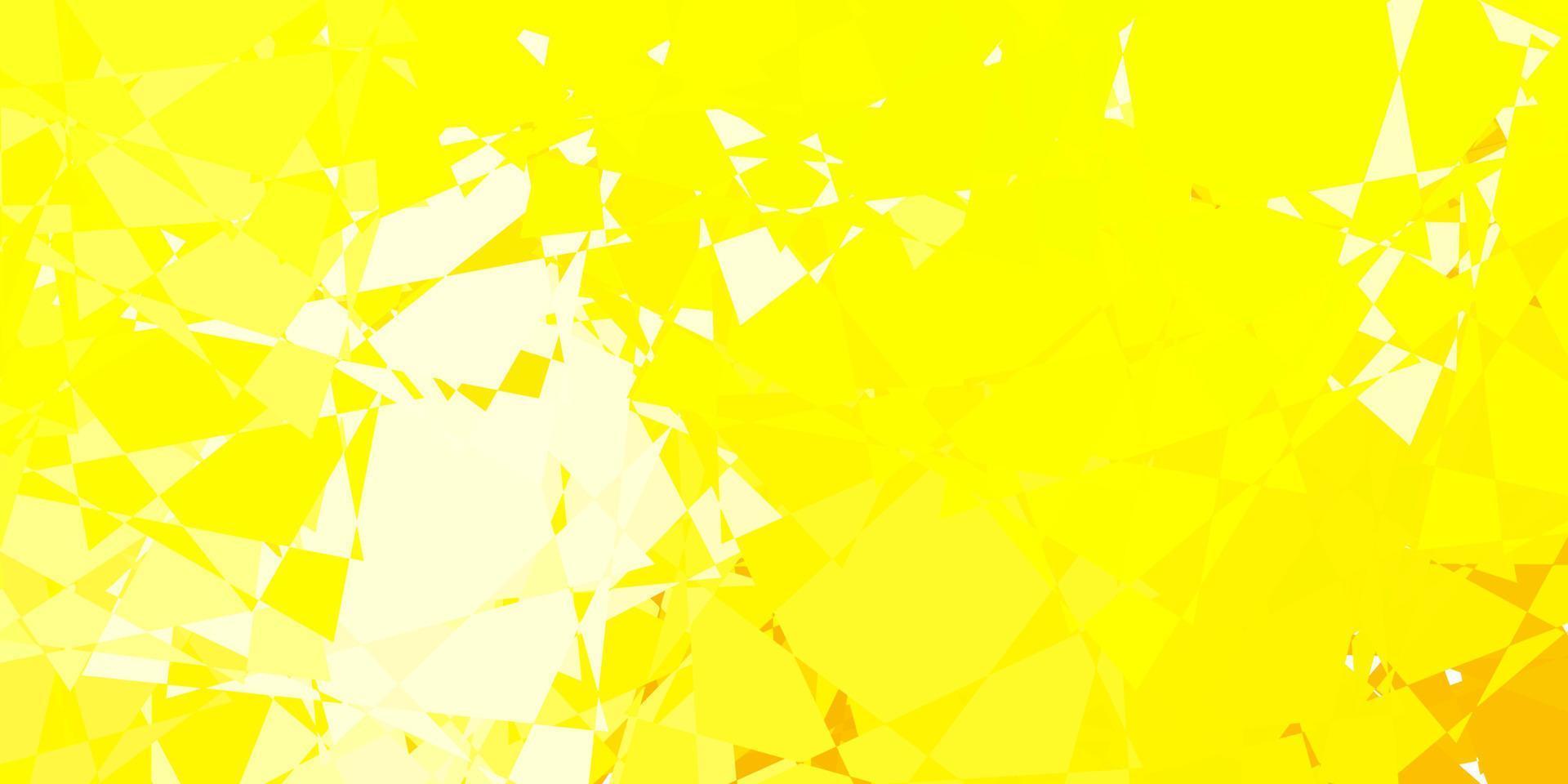 ljus gul vektor bakgrund med trianglar.