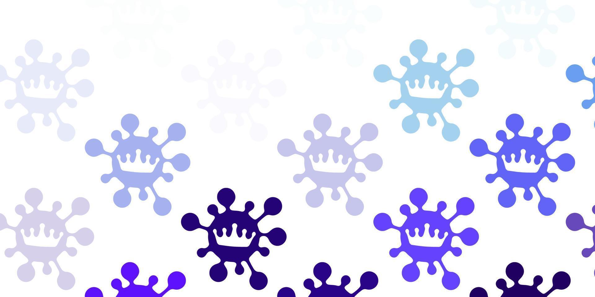 hellrosa, blaue Vektorschablone mit Grippezeichen. vektor