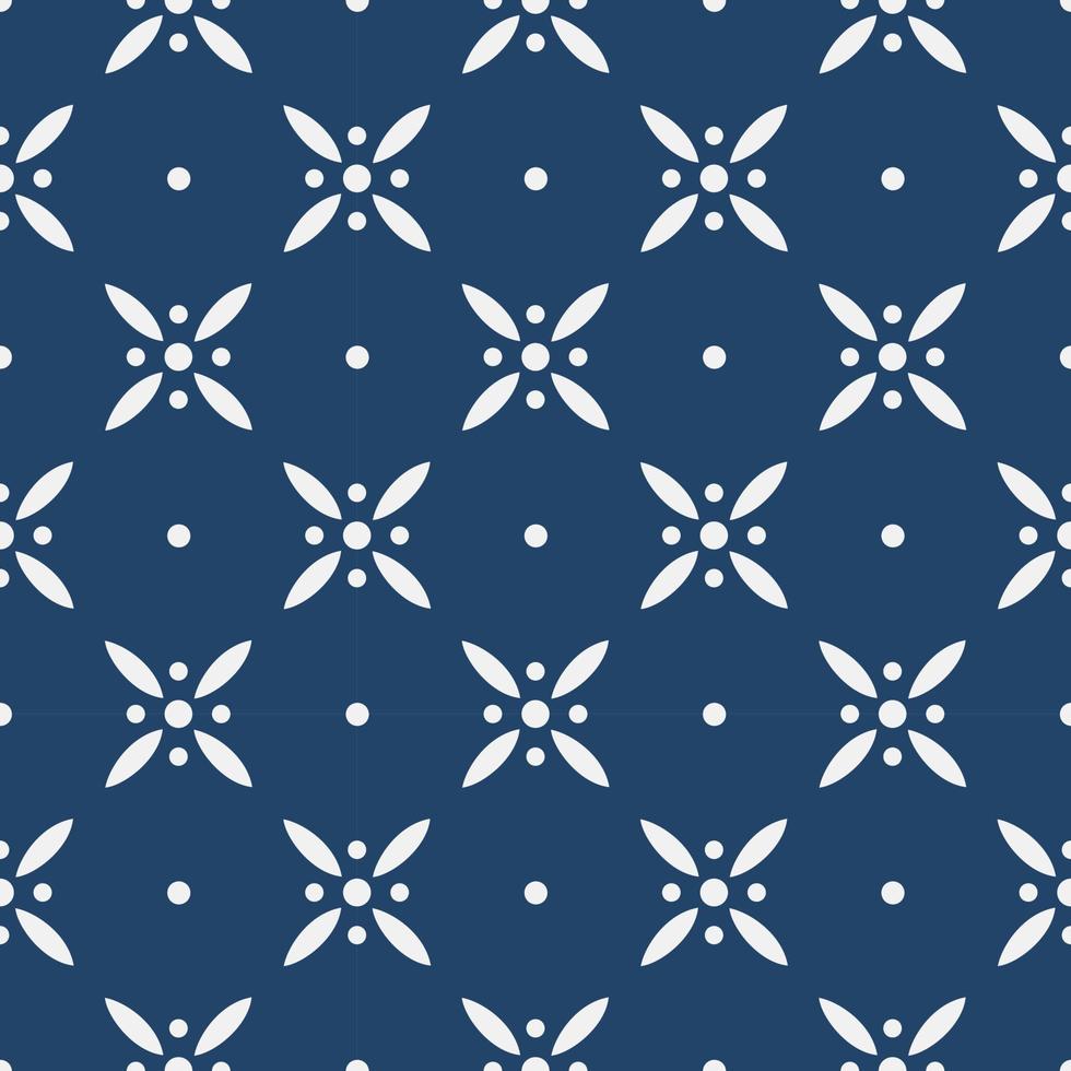 blå och vit delft mönster vektor
