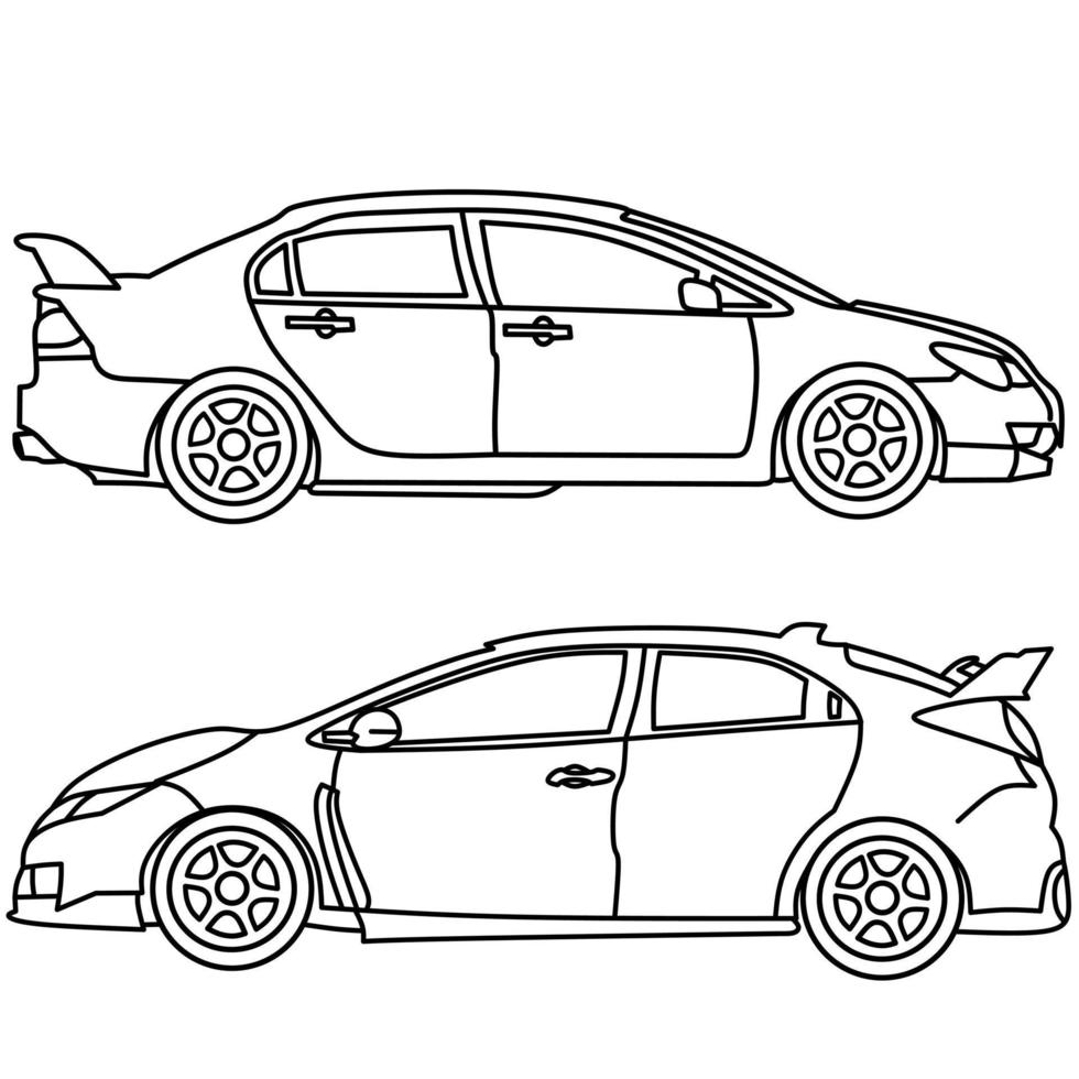 Auto Umriss Vektorbild für Malbuch vektor