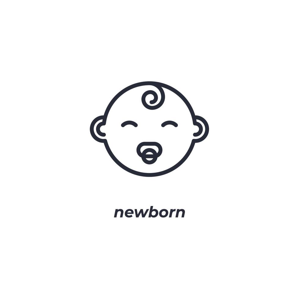 vektor tecken nyfödd symbol är isolerat på en vit bakgrund. ikon Färg redigerbar.
