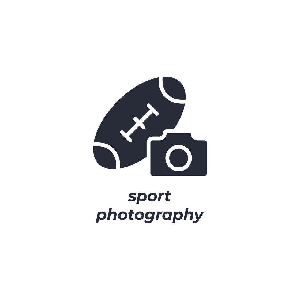 vektor tecken sport fotografi symbol är isolerat på en vit bakgrund. ikon Färg redigerbar.