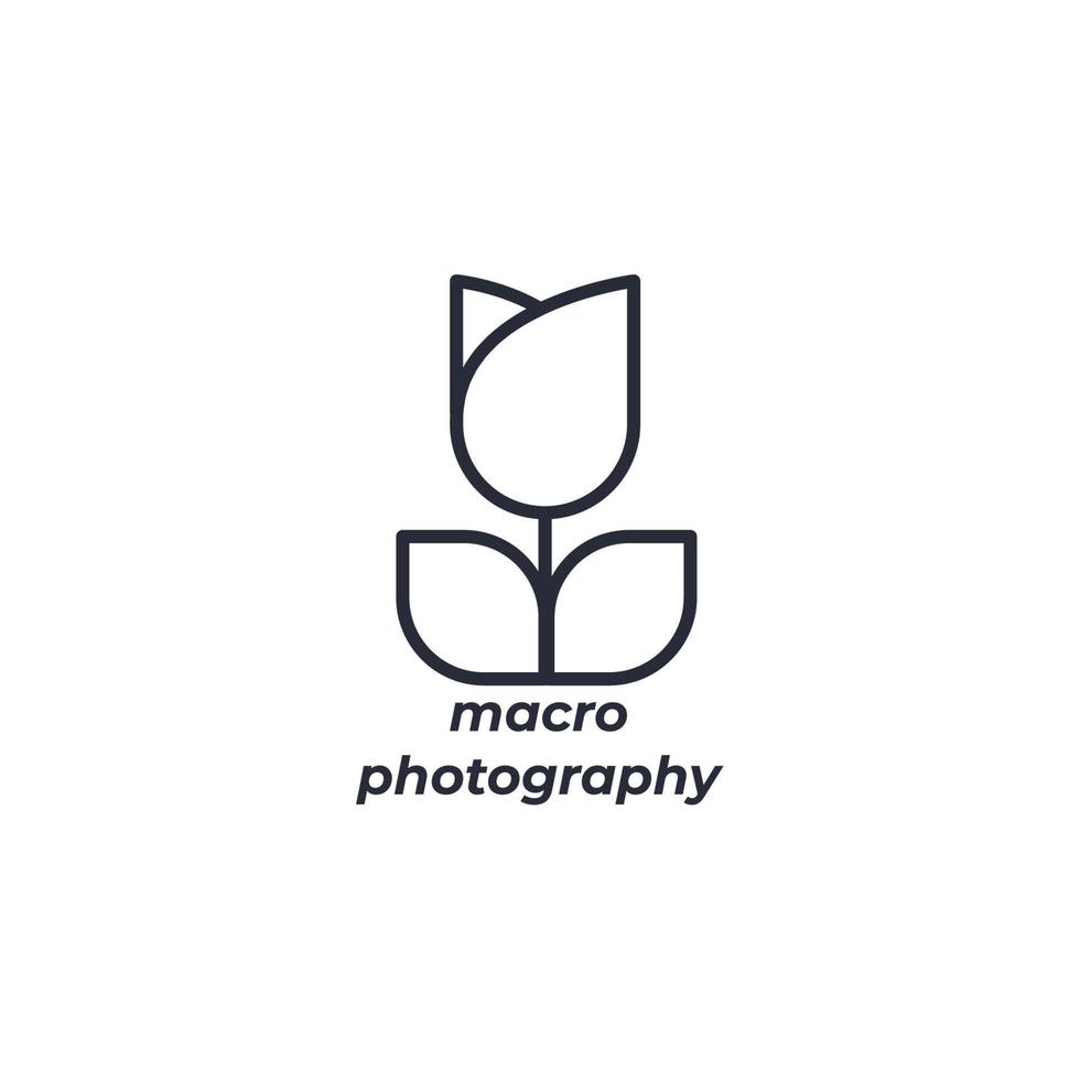 vektor tecken makro fotografi symbol är isolerat på en vit bakgrund. ikon Färg redigerbar.