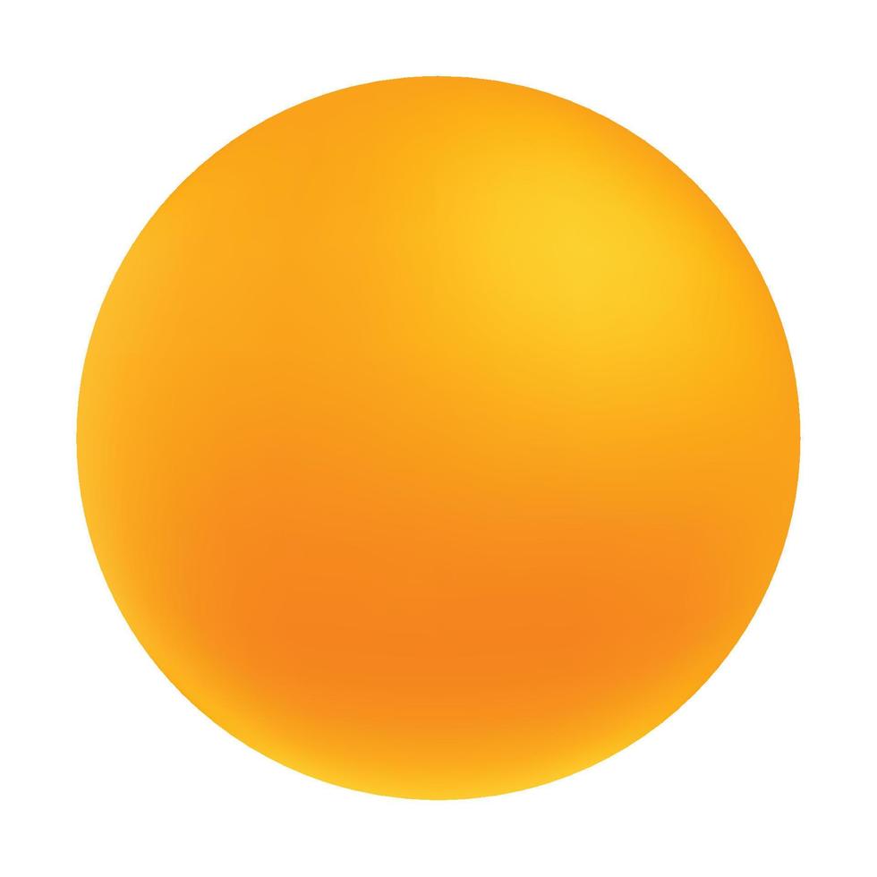 3D-Symbol der gelben Sonne, Symbol isoliert auf weißem Hintergrund. Kugel, Planet, Kugel. vektor