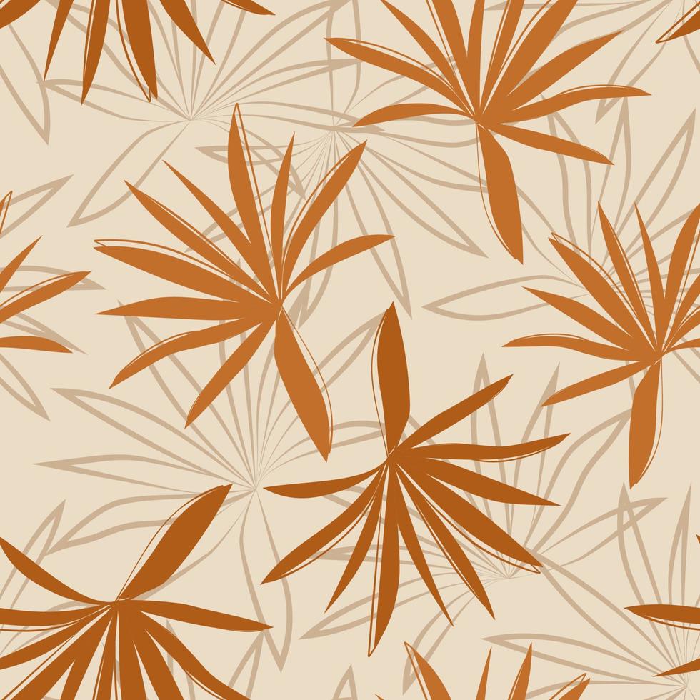 tropisk sömlös mönster med handflatan löv. modern abstrakt design för papper, omslag, tyg, skriva ut vektor