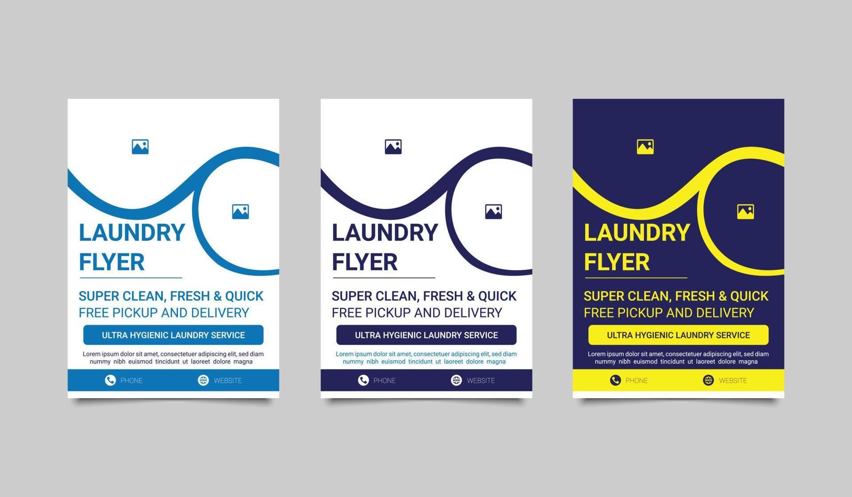Flyer Wäscheservice. Wäschearbeitsposter, Wäscheservice-Flyer-Vorlage, Flyer für chemische Reinigung, Vektor editierbar und druckbereit