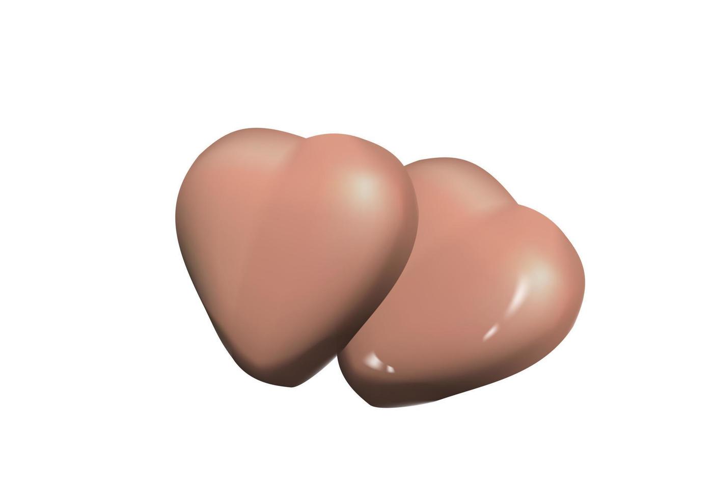 Schokolade. Stücke, Späne, Kakaofrüchte. 3D-Vektor-Icon-Design vektor