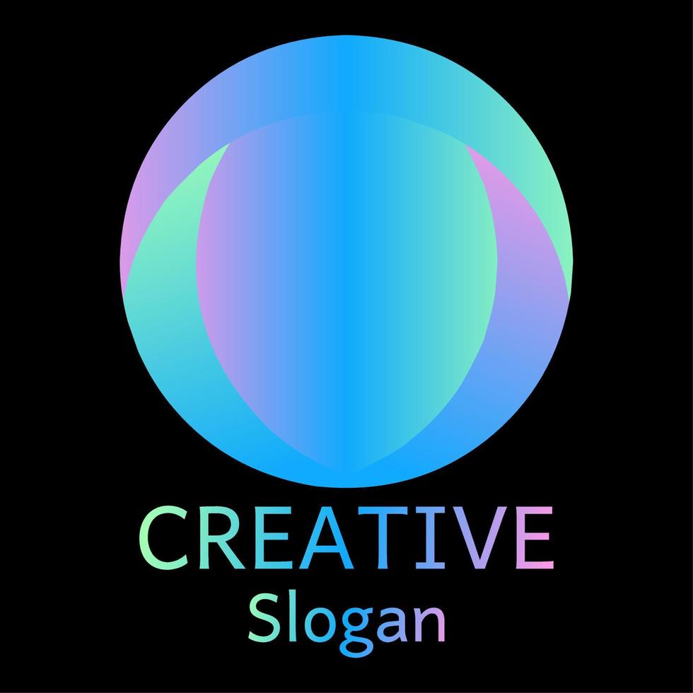 enkel modern cirkel logotyp vektor isolerat illustration. färgrik cirkel vektor för logotyp, ikon, tecken, symbol, design eller dekoration. hög tona lila grön blå runda logotyp