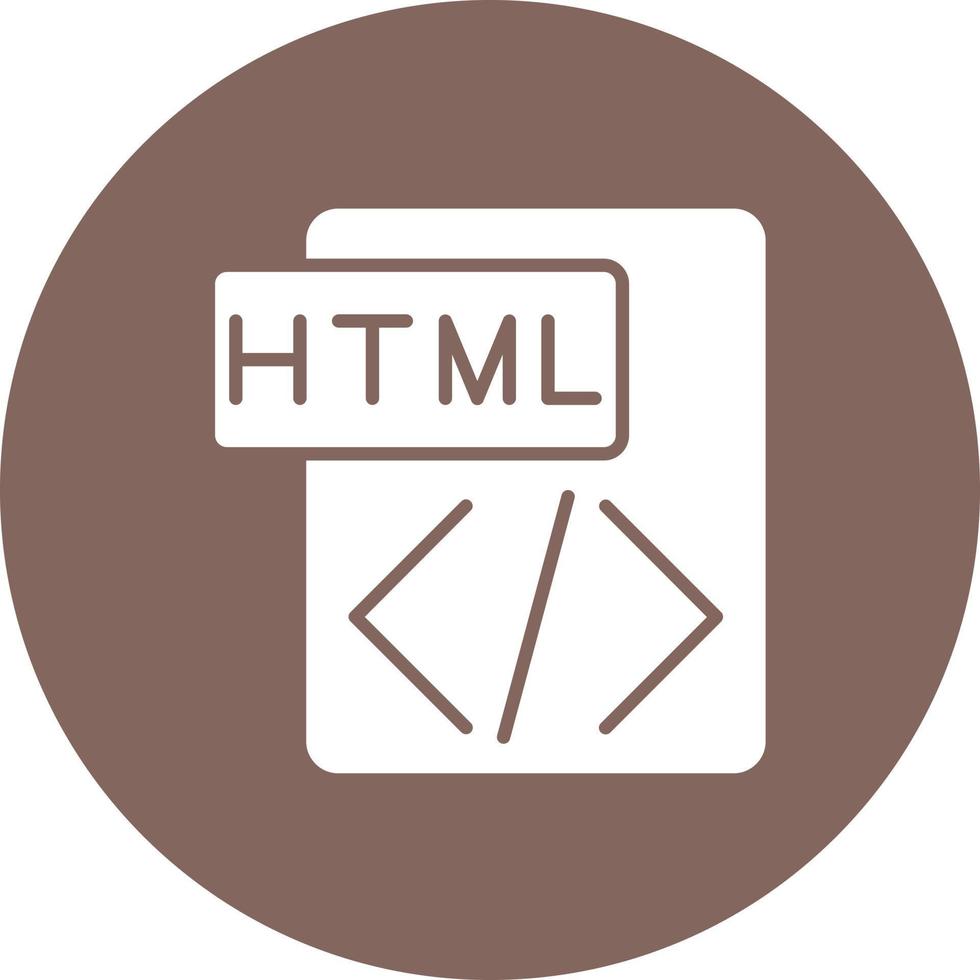 HTML-Glyphe-Kreis-Hintergrundsymbol vektor