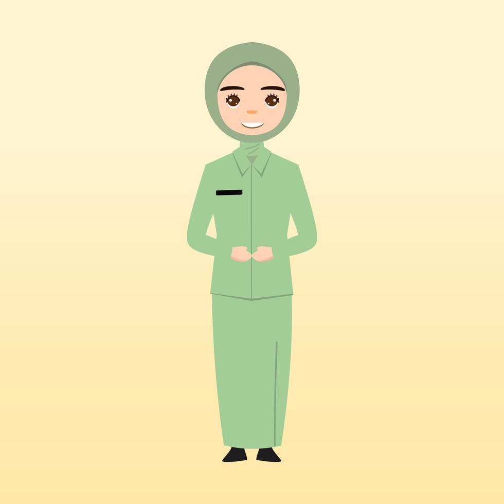 ung muslim kvinnor bär trendig kläder och hijab. muslim hijab modern flickor. kvinna tecken använder sig av hijab och muslim kläder. platt tecknad serie vektor illustration.