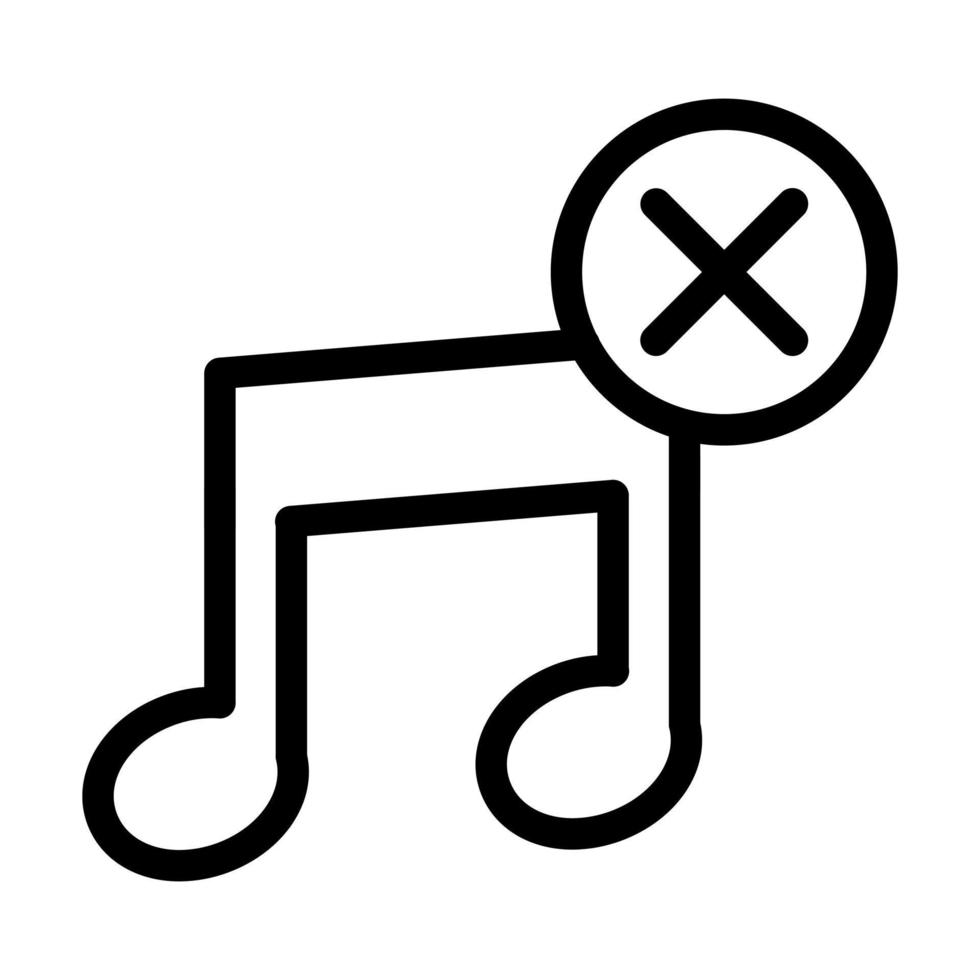 kein Musik-Icon-Design vektor