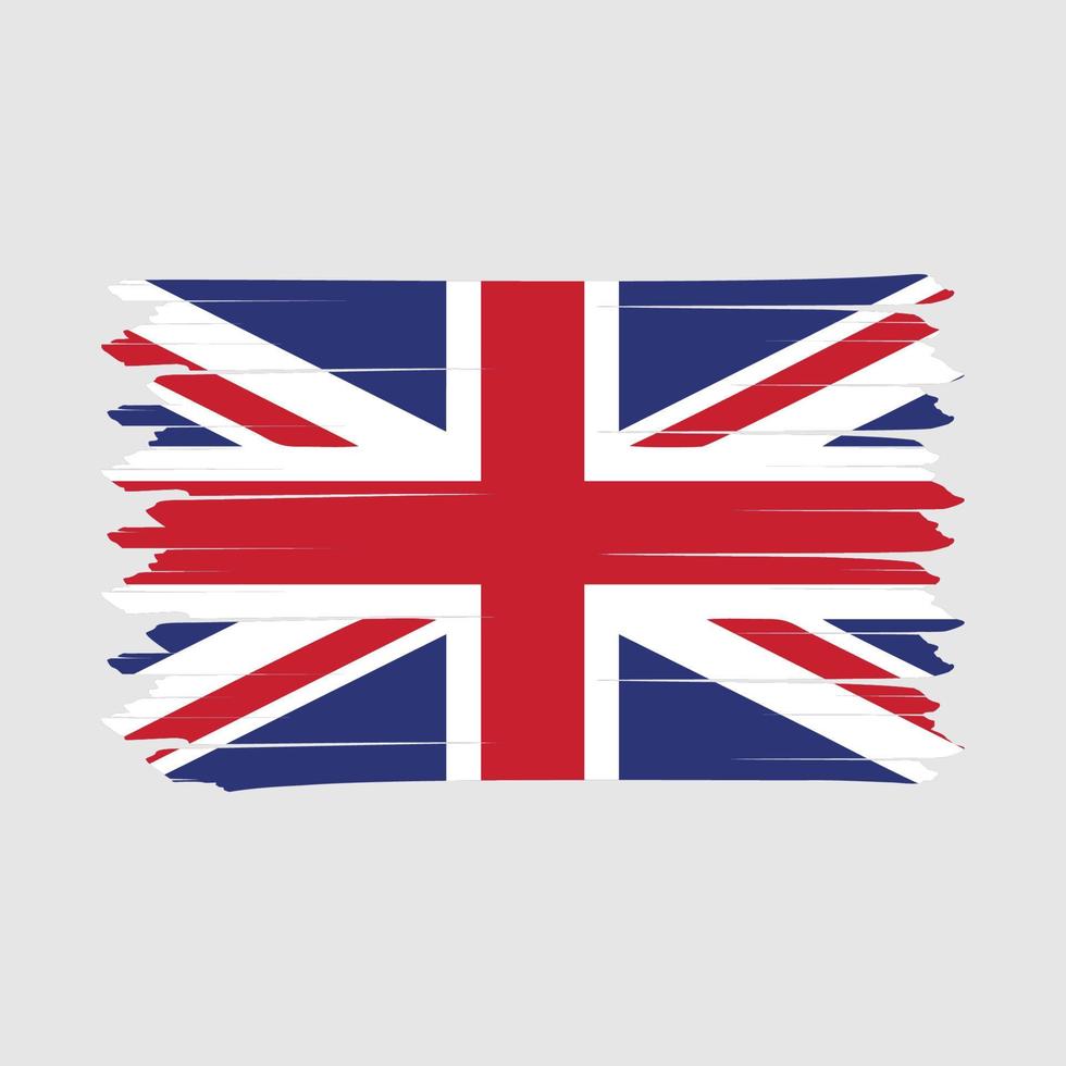 Storbritannien flagga borsta design vektor illustration