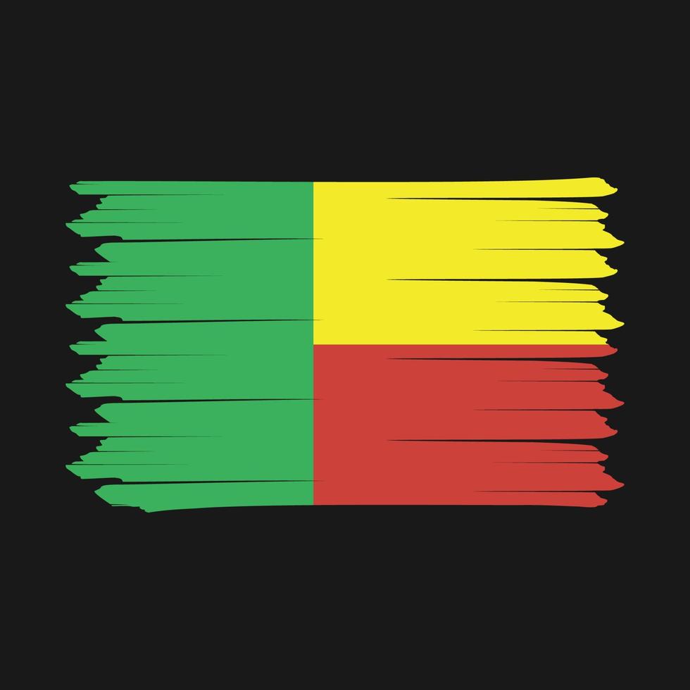 benin flag pinsel design vektorillustration vektor