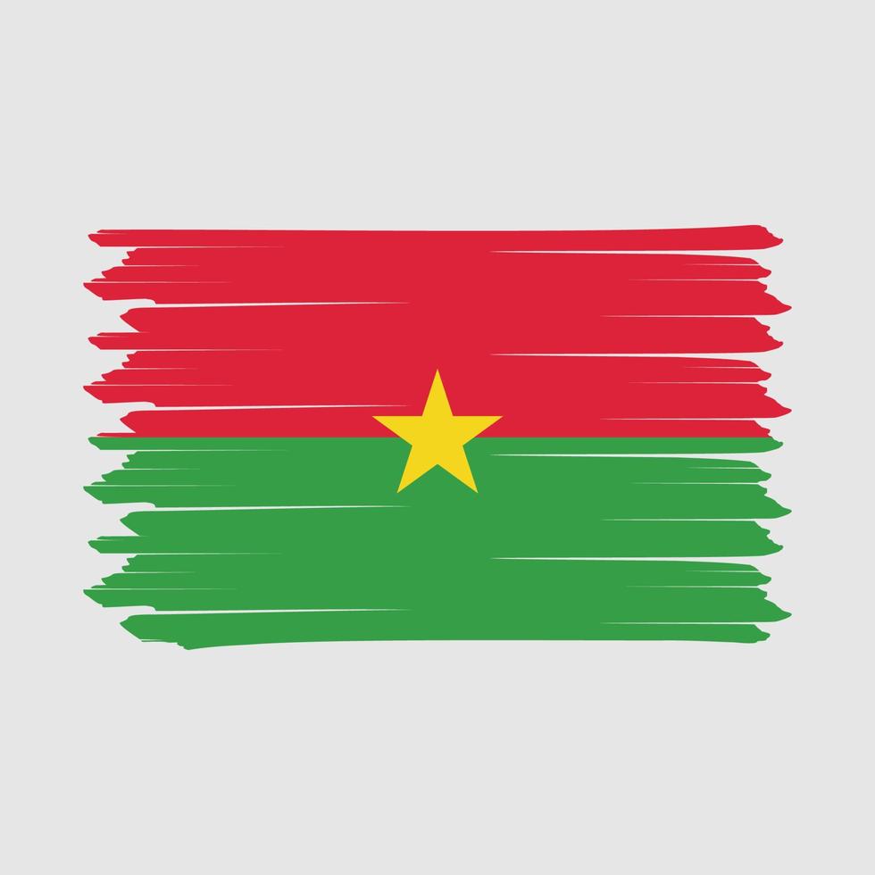 Burkina faso flagga borsta design vektor illustration