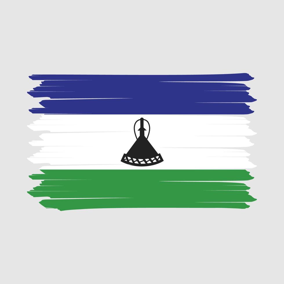 lesotho flagge bürste vektor